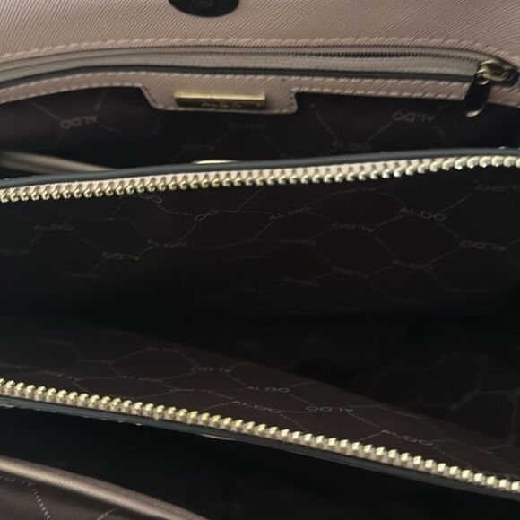 Aldo Pink Vegan Leather Elegant Satchel Handbag Crossbody Purse with Scarf NWOT - Picture 15 of 16